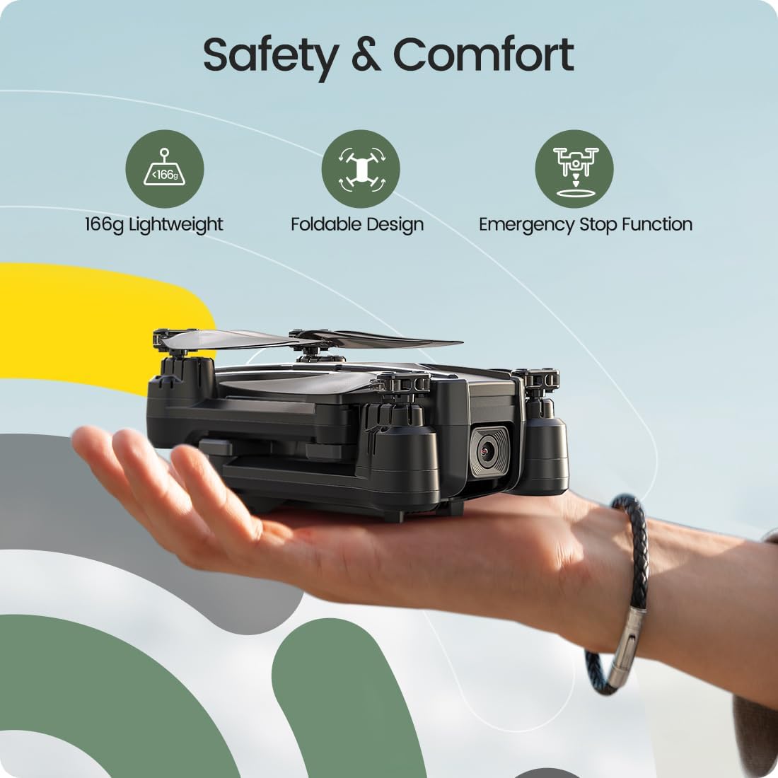 Holy Stone HS440 Foldable FPV Drone with 1080P WiFi Camera for Adult Beginners and Kids; Voice Gesture Control RC Quadcopter with Modular Battery for long flight time, Auto Hover, Carrying Case · v4
