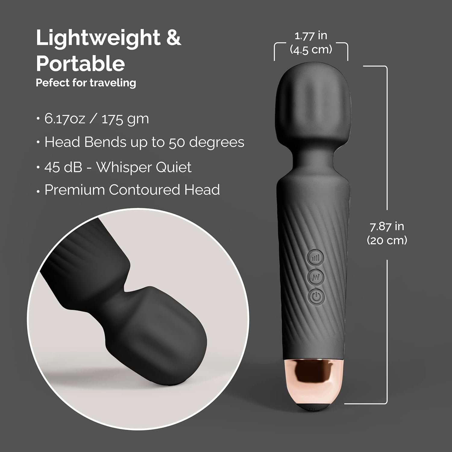 Ava Vibrator Wand Sex Toys [Clit Stimulator Vibrators] Vibrator for Woman | Sex Toy | Gifts for Women | 20 Patterns  8 Speeds of Pleasure | Quiet amp; Small | Adult Sex Toys -Standard - Black · v2