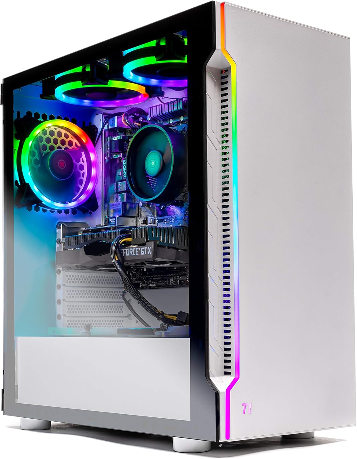 Skytech Archangel Gaming Computer PC Desktop – Ryzen 5 3600 3.6GHz, GTX 1660 Super 6G, 500GB SSD, 16GB DDR4 3200MHz, RGB Fans, Windows 11 Home 64-bit, 802.11AC Wi-Fi · v6