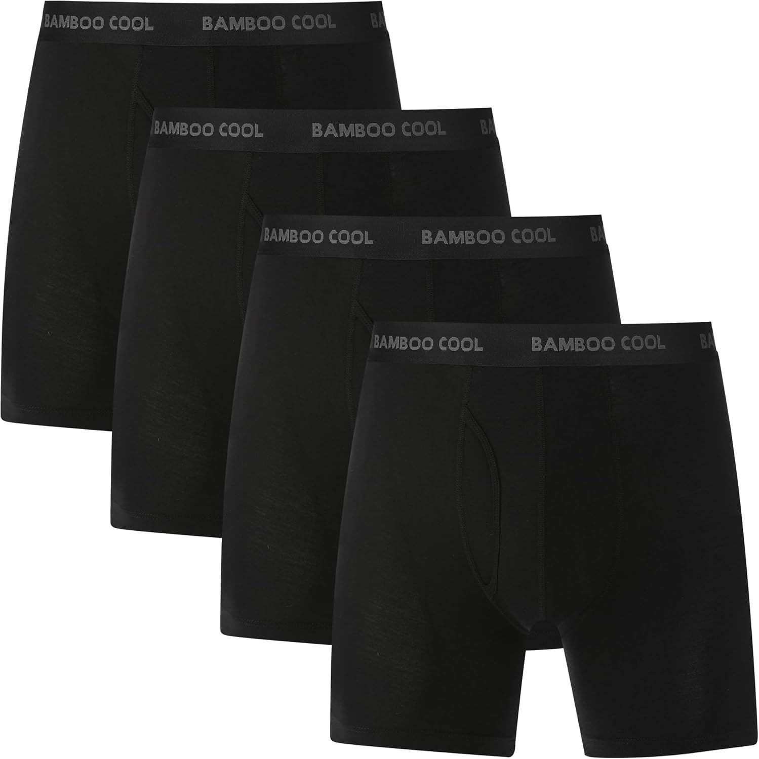 BAMBOO COOL Men’s Underwear Boxer Briefs Soft Comfortable Underwear Boxer Briefs for Men (4 Pack or 7 Pack)