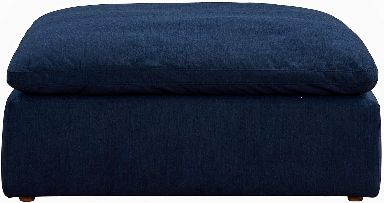 Funda Sunset Trading, colección Puff contemporánea, solo para sofá seccional de 5 piezas en forma de L con otomano | Funda ajustable de sofá modular | Resistente a las manchas, resistente al agua, lavable, tejido de alto rendimiento, azul marino