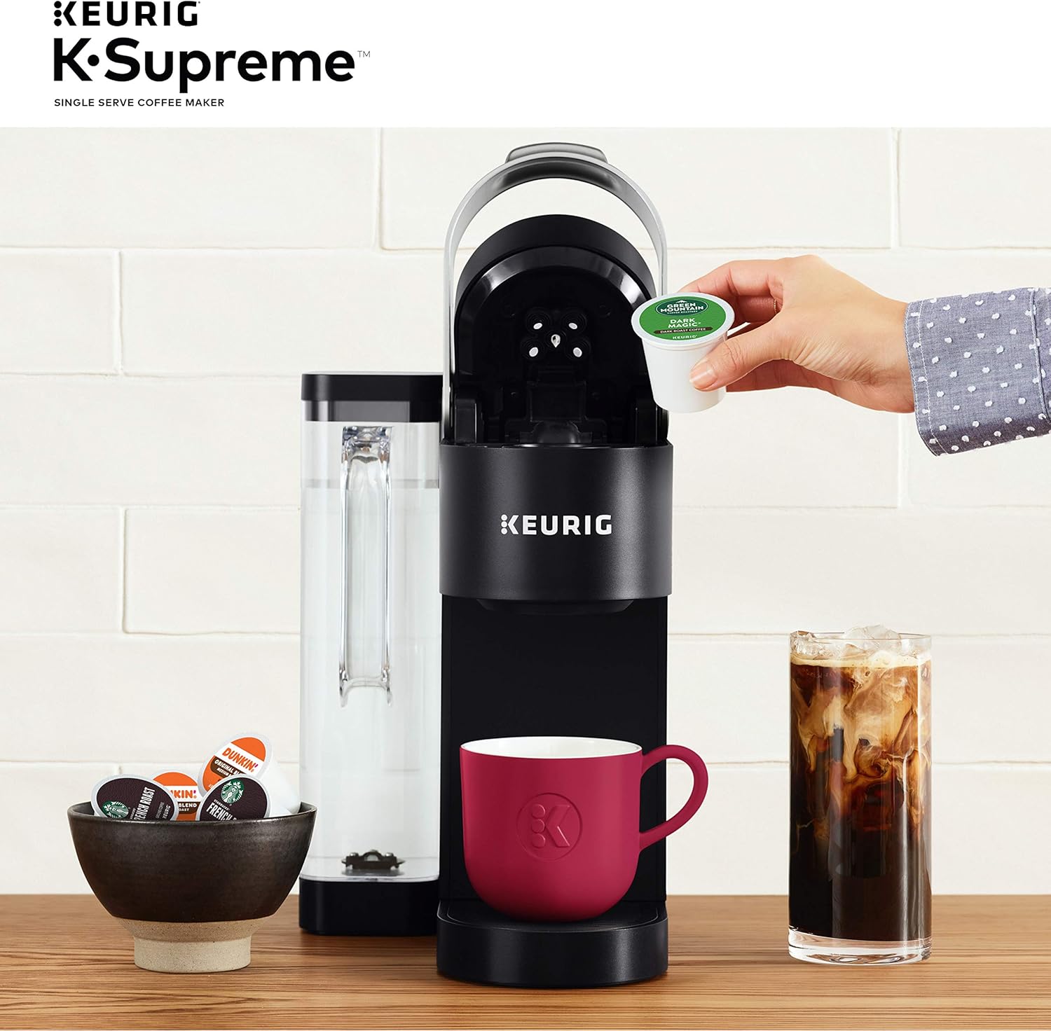 Keurig K-Supreme Single Serve K-Cup Pod Coffee Maker, MultiStream Technology, 4 Brew Sizes, 66oz Dual-Position Removable Reservoir, Black · v2