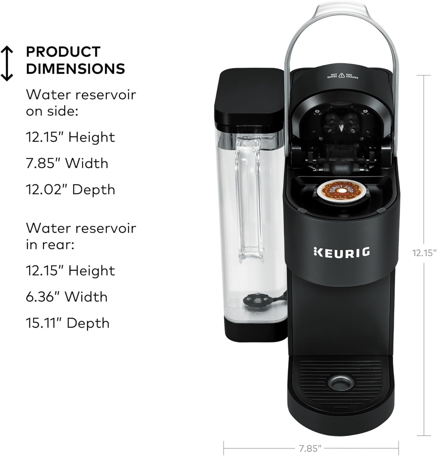 Keurig K-Supreme Single Serve K-Cup Pod Coffee Maker, MultiStream Technology, 4 Brew Sizes, 66oz Dual-Position Removable Reservoir, Black · v2