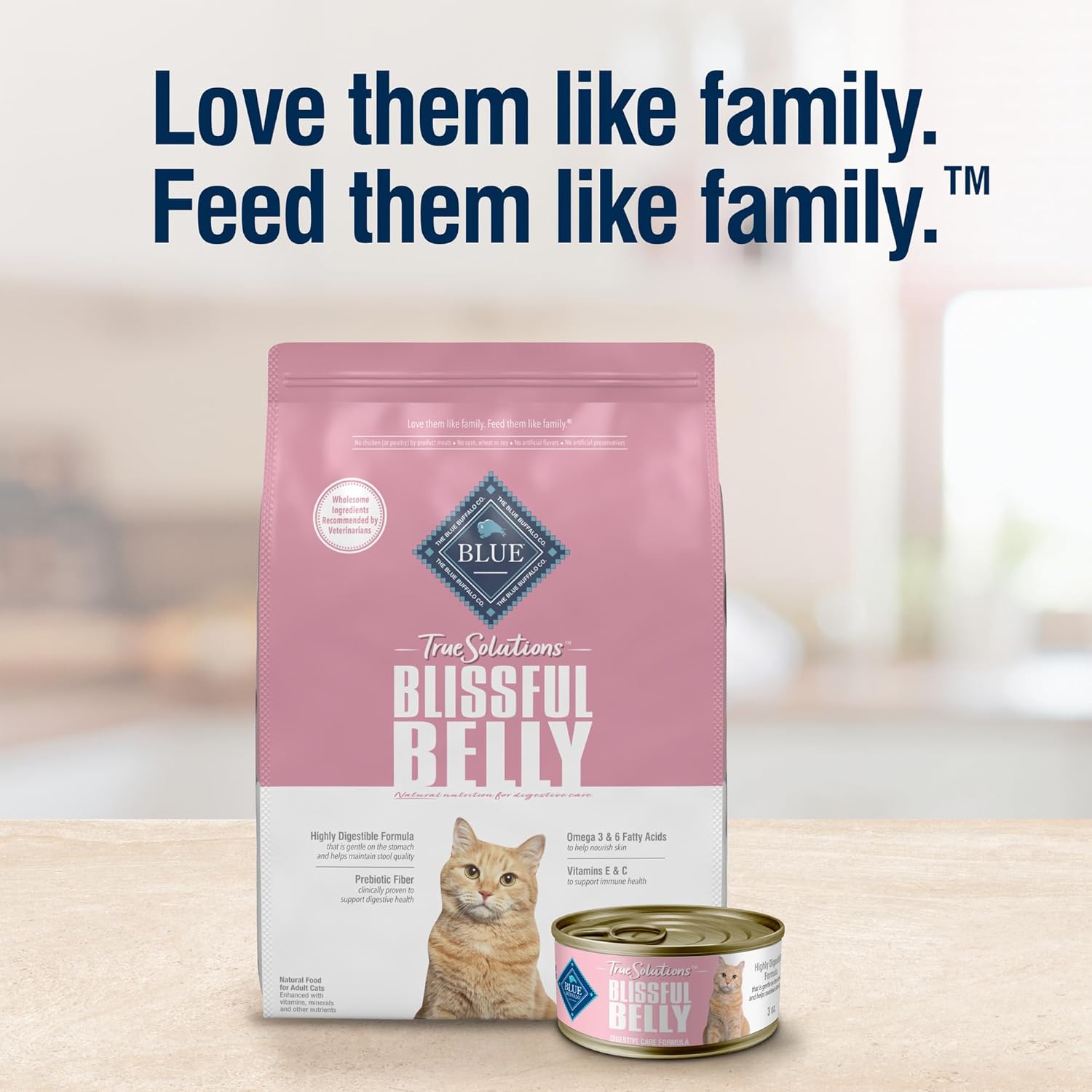 Nourriture sèche naturelle Blue Buffalo True Solutions Blissful Belly Digestive Care pour chats adultes, poulet, 11 livres. Sac