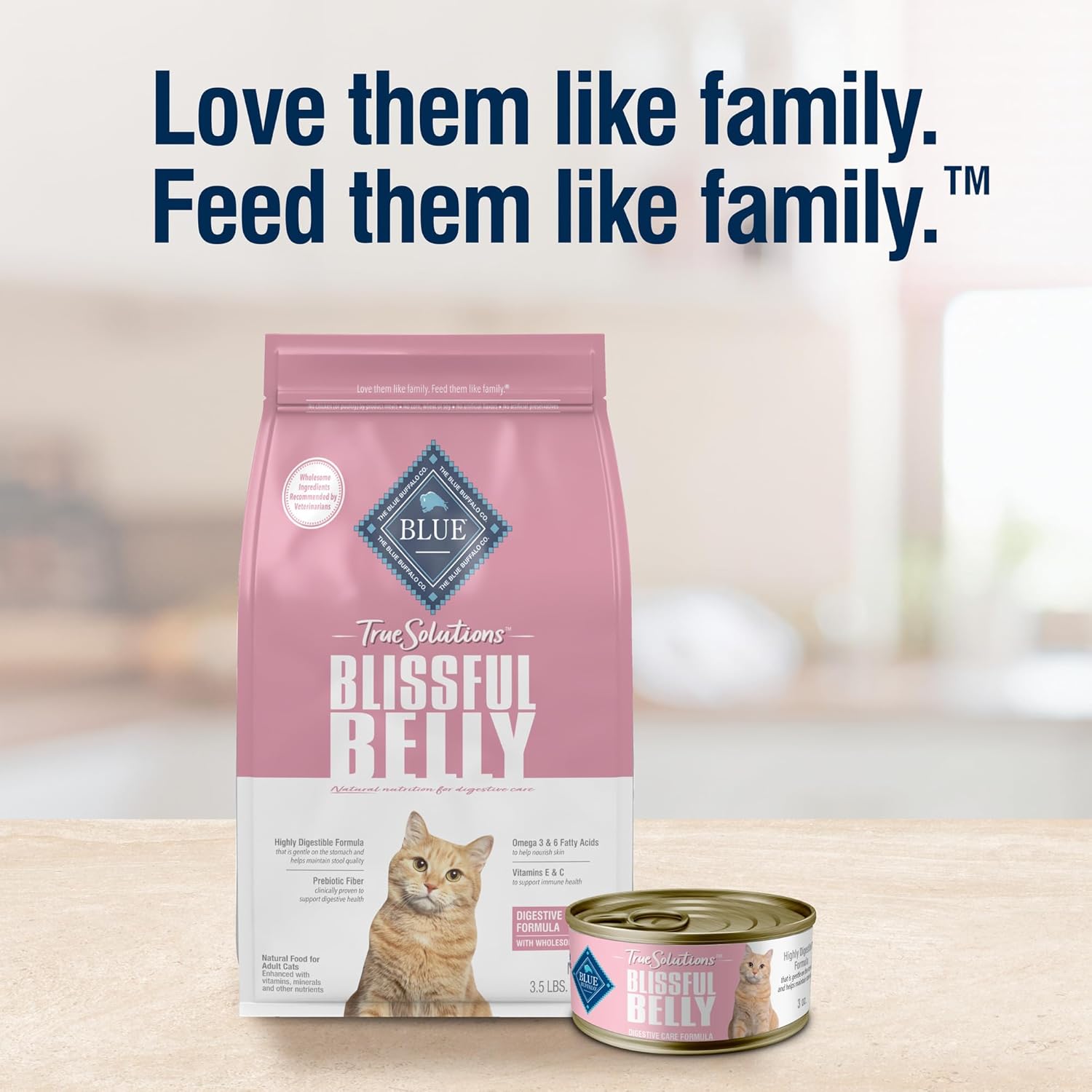 Nourriture humide naturelle Blue Buffalo True Solutions Blissful Belly Digestive Care pour chats adultes, poulet, 3 oz. Canettes (12 unités)