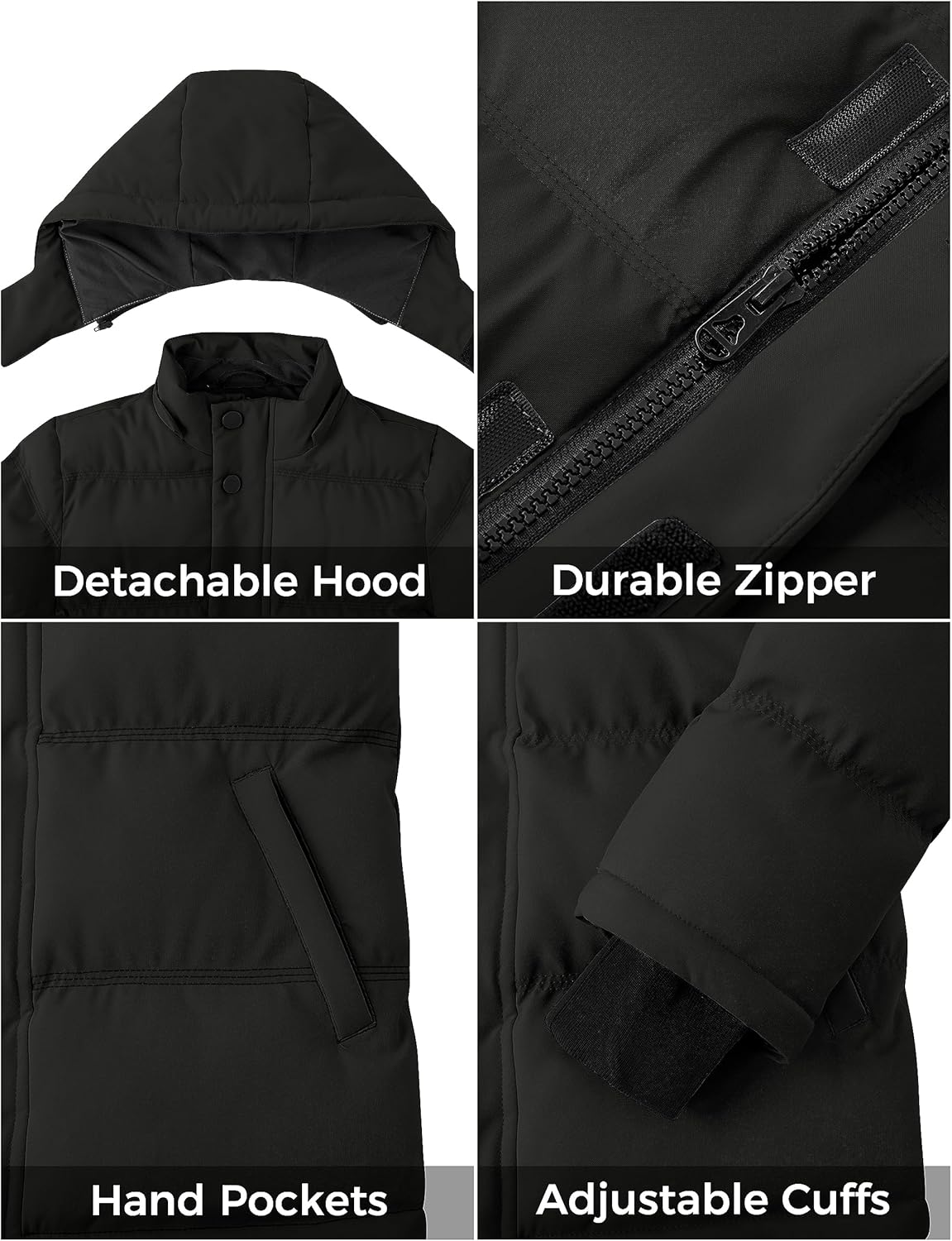 ZSHOW Girls Winter Coats Waterproof Hooded Puffer Jacket Outerwear Winter Jacket