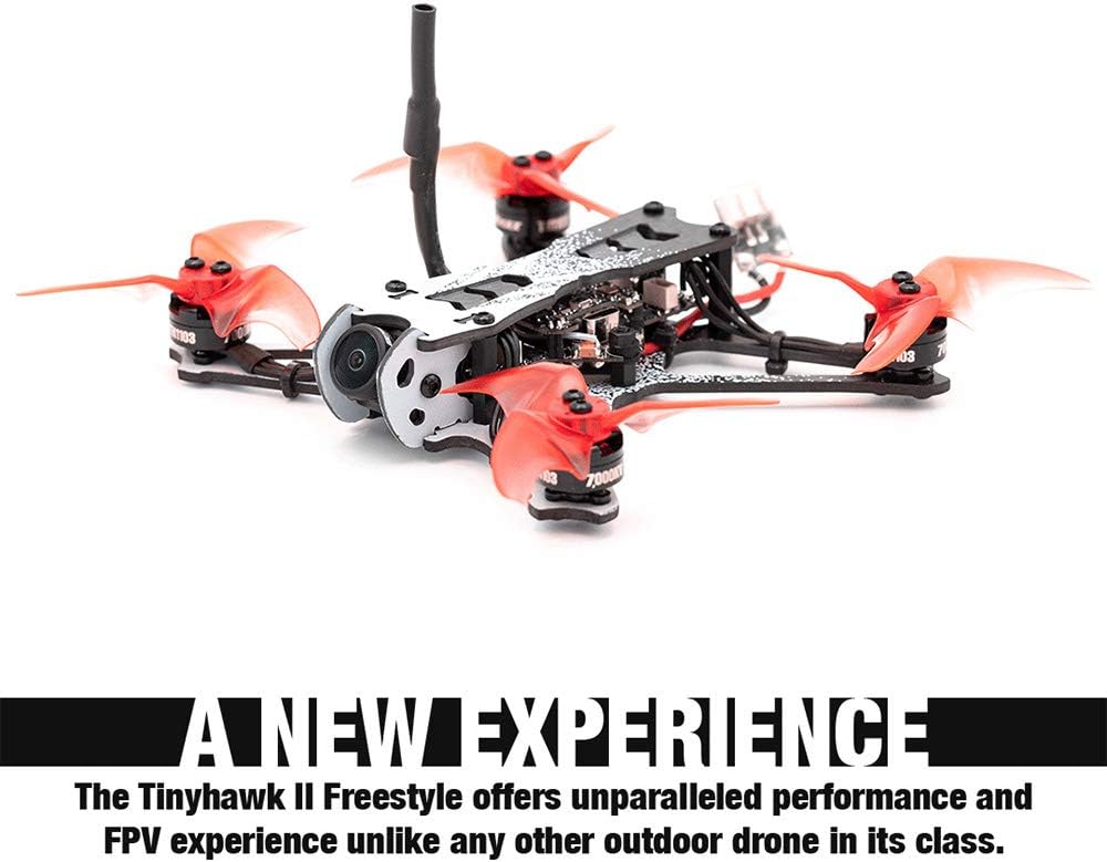 Drone da corsa EMAX Tinyhawk II Freestyle BNF FPV con alta velocità 120 km/h, ESC 5A, motore brushless da 7000 KV, RunCam Nano2 700TVL, 37 canali, potenza VTX 25/100/200 mW