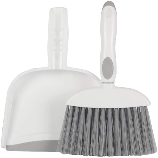 Mini Broom and Dustpan Set, Daily Cleaning Necessity Plastic Mini Dustpan Set with Short Handle Table Brush