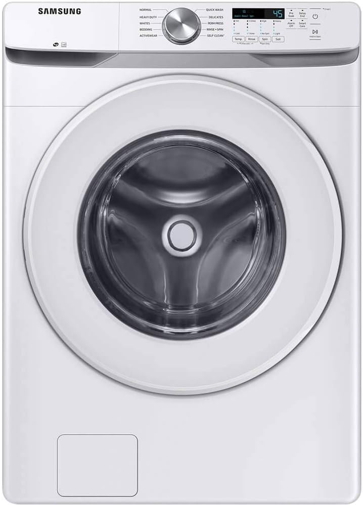 SAMSUNG WF45T6000AW 4,5 Kubikfuß. Frontlader-Waschanlage mit Vibrationsreduzierungstechnologie in Weiß