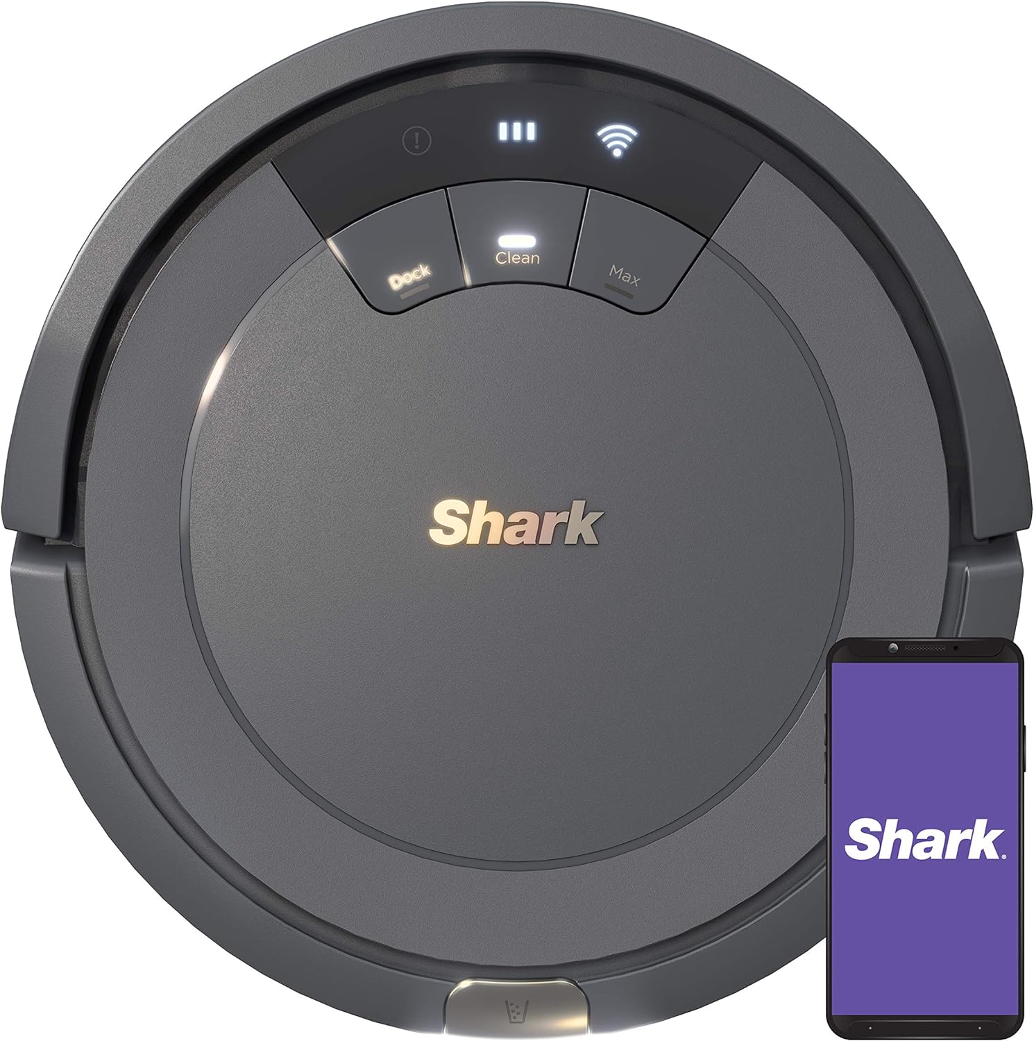 Shark AV753 ION Robot Vacuum, Tri-Brush System, Wifi Connected, 120 Min Runtime, Works with Alexa, Multi Surface Cleaning, Grey · v2