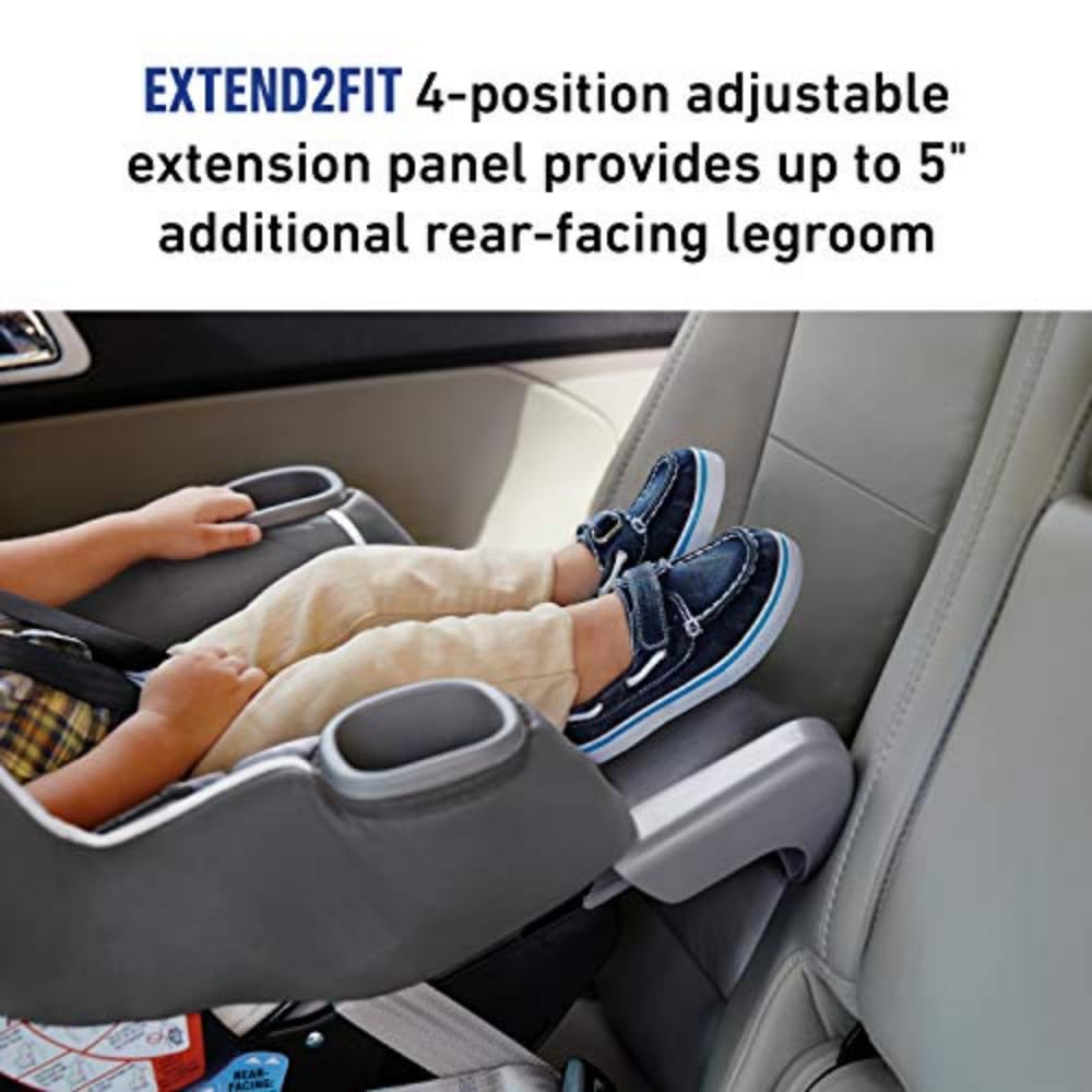 Graco Extend2Fit Convertible Car Seat, Rear-Facing and Forward-Facing, Extended Rear-Facing Seat Option, Redmond, Ideal for Newborns, Infants, and Toddlers · v2