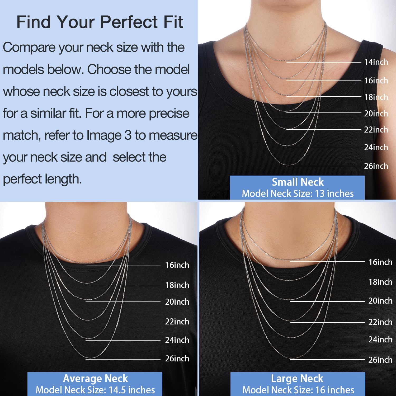 Jewlpire 925 Sterling Silver Chain Necklace Chain for Women 1.1mm Cable Chain Necklace Upgraded Spring-Ring Clasp - Thin Sturdy - Italian Quality 16/18/20/22/24 Inch · v11