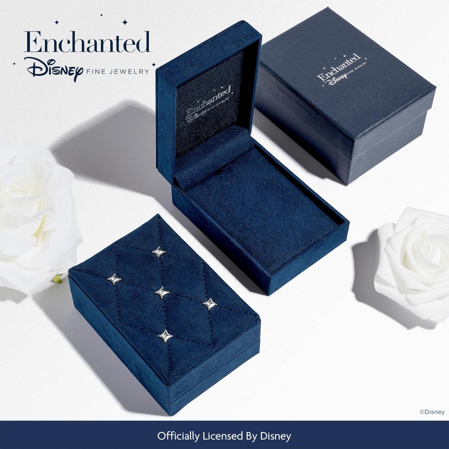 Jewelili Enchanted Disney Fine Jewelry แหวนเงินสเตอร์ลิง 14K Rose Gold ประดับโรเดียมสีดำและพลอยอเมทิสต์ Ursula Ring