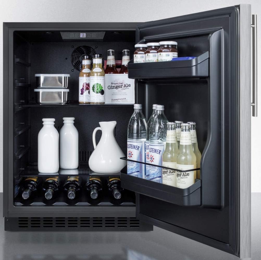 Summit AL54CSSHV 24 Compact Refrigerator with 4.8 cu. ft. Capacity ADA Compliant Professional Handle Factory Installed Lock Digital Thermostat Door and Temperature Alarm Sabbath Mode in Stainless Steel · v5
