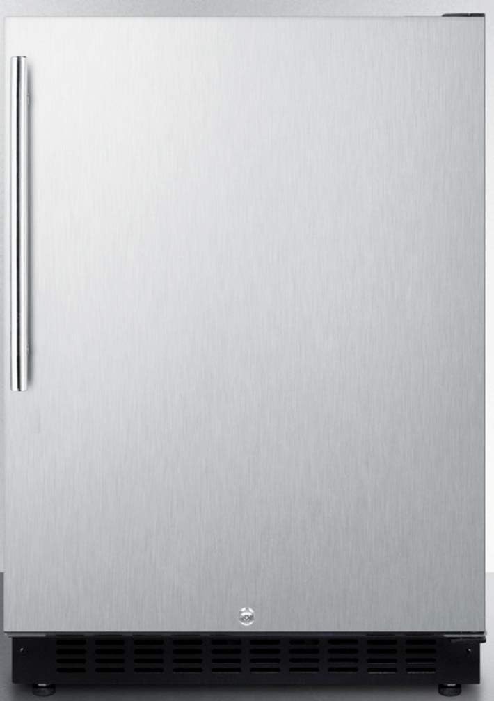 Summit AL54SSHV 23 Undercounter Refrigerator with 4.8 cu. ft. Capacity Frost Free Built-in Capable Lock Door Storage Bottle Slots Door Alarm Commercially Approved in Stainless Steel · v7