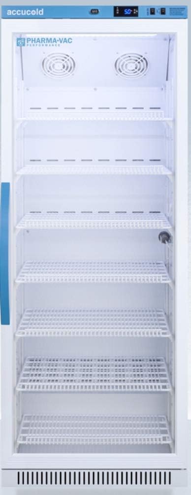 Summit Appliance ARG12PV Pharma-Vac Performance Series 12 Cu.Ft. Upright Vaccine Commercial All-refrigerator with Glass Door, Automatic Defrost, Digital Thermostat and White Cabinet · v4