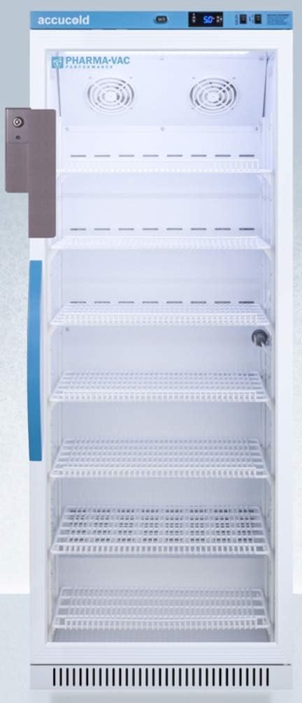 Summit Appliance ARG12PV Pharma-Vac Performance Series 12 Cu.Ft. Upright Vaccine Commercial All-refrigerator with Glass Door, Automatic Defrost, Digital Thermostat and White Cabinet · v4