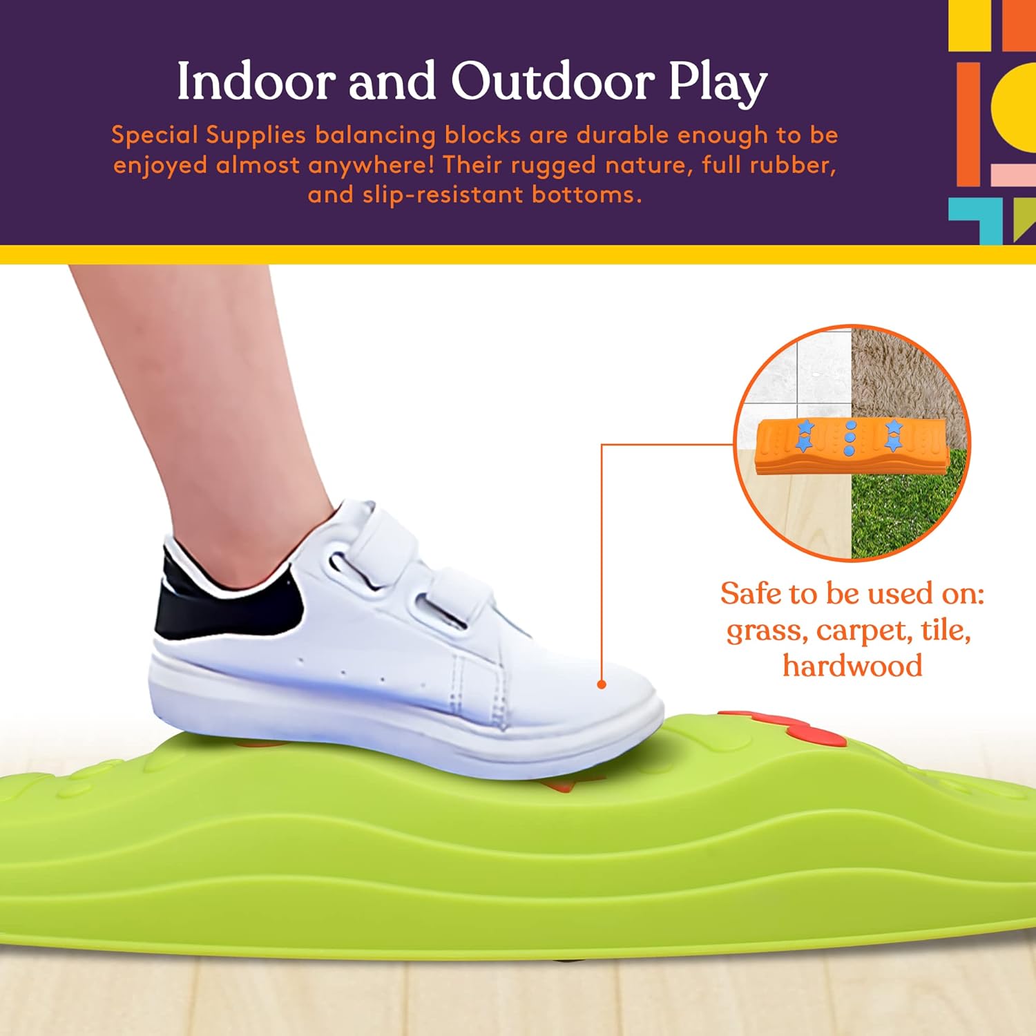 Special Supplies 20 Piece Stepping Stones for Kids, Indoor and Outdoor Balance Blocks Promote Coordination, Balance, Strength Child Safe Rubber Bottom · v2