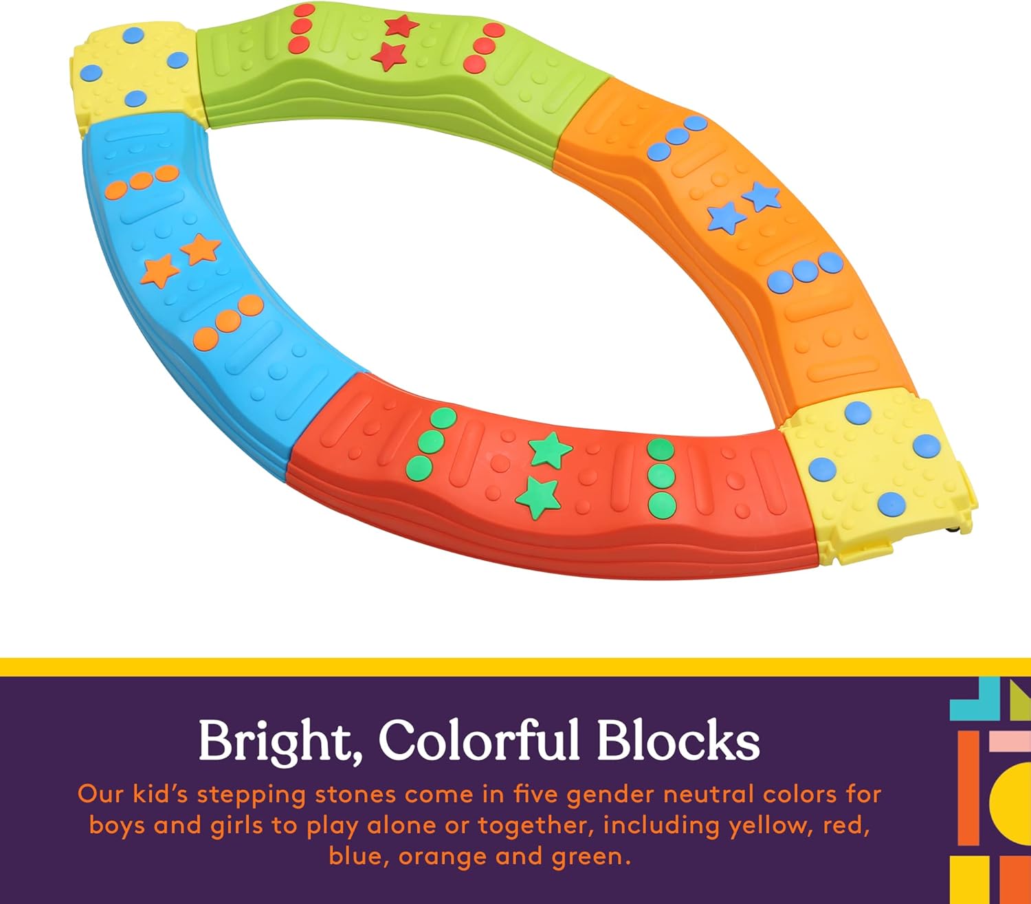 Special Supplies 20 Piece Stepping Stones for Kids, Indoor and Outdoor Balance Blocks Promote Coordination, Balance, Strength Child Safe Rubber Bottom · v2