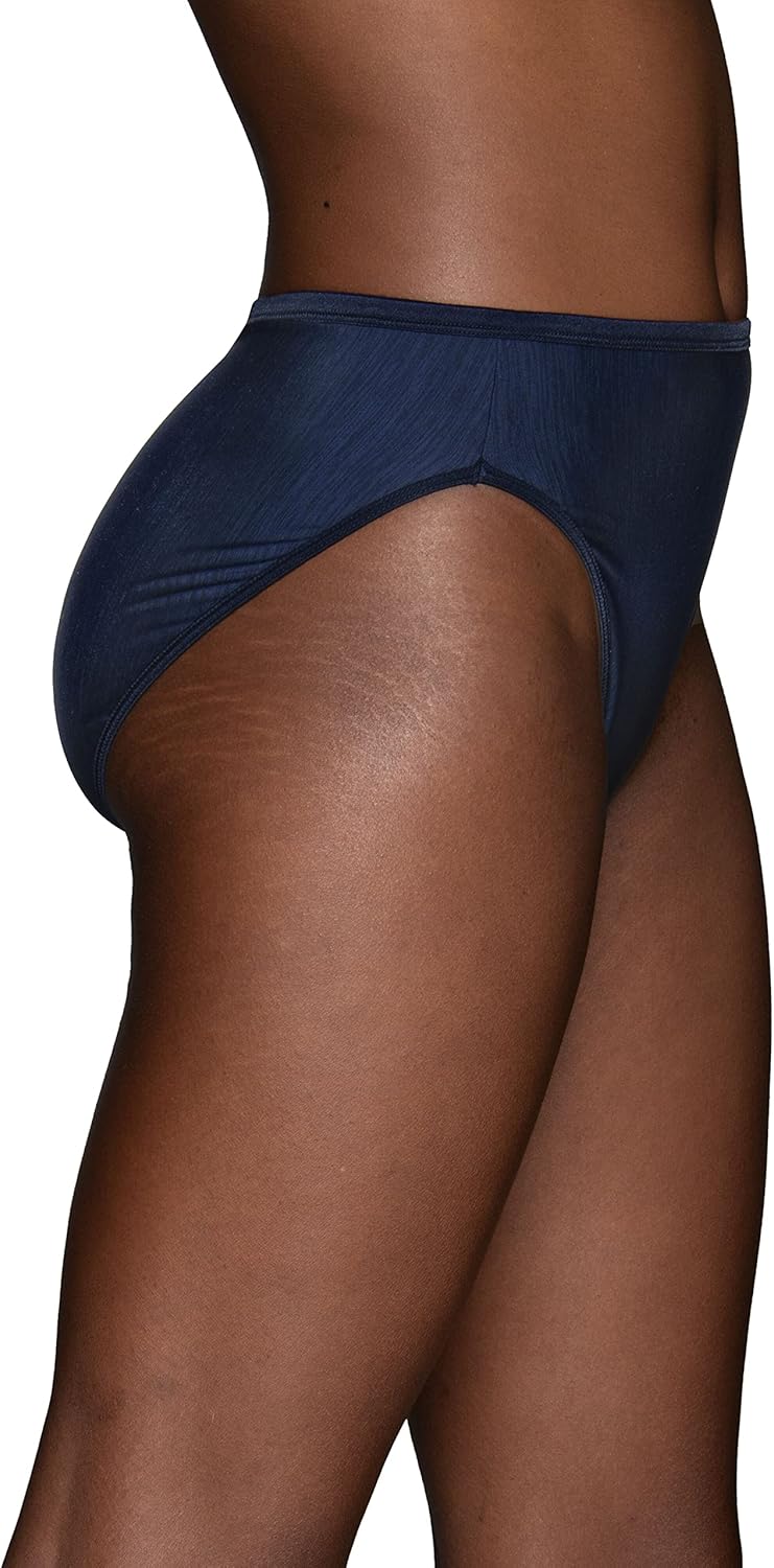 Vanity Fair Womens Illumination Hi Cut Panties, Silky Stretch Satin Trim · v2