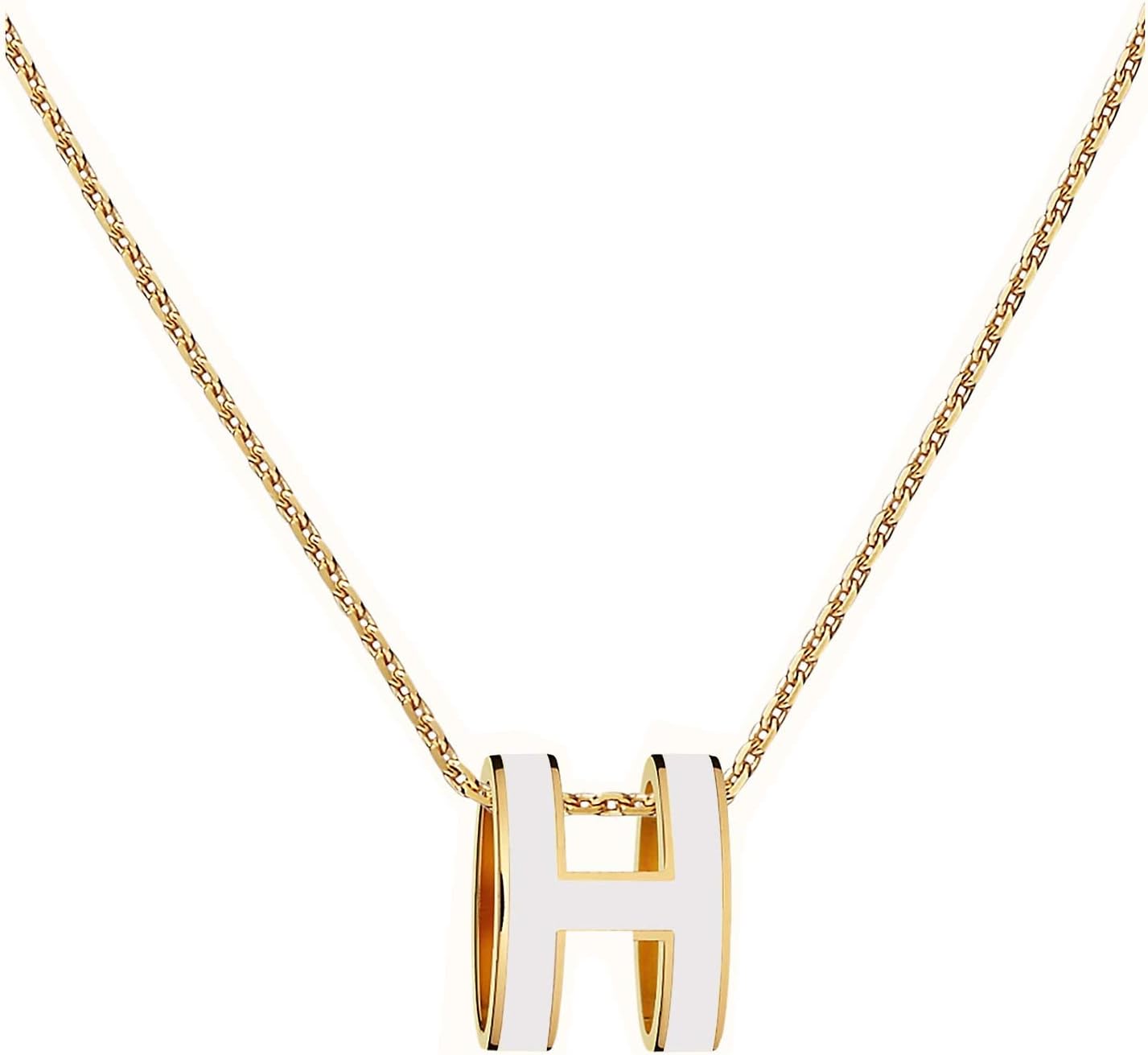 Classic Letter Design 18K Gold Plated Womens Necklace Colorful Color Optional Womens Pendant