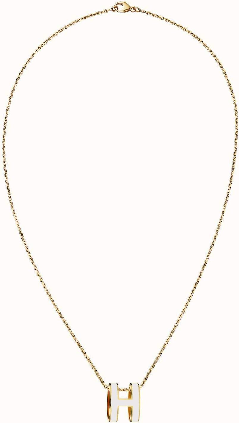 Classic Letter Design 18K Gold Plated Womens Necklace Colorful Color Optional Womens Pendant · v39