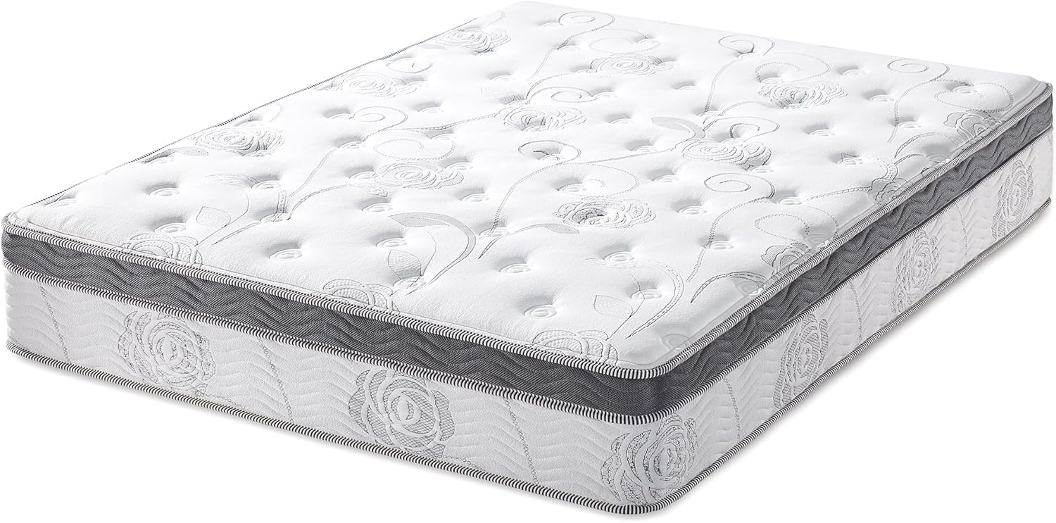 PrimaSleep Full Mattress, 13 Inch Hybrid Mattress, Gel Infused Memory Foam, Pocket Spring for Support and Pressure Relief, CertiPUR-US Certified, Bed-in-a-Box, Firm, Full Size · v2