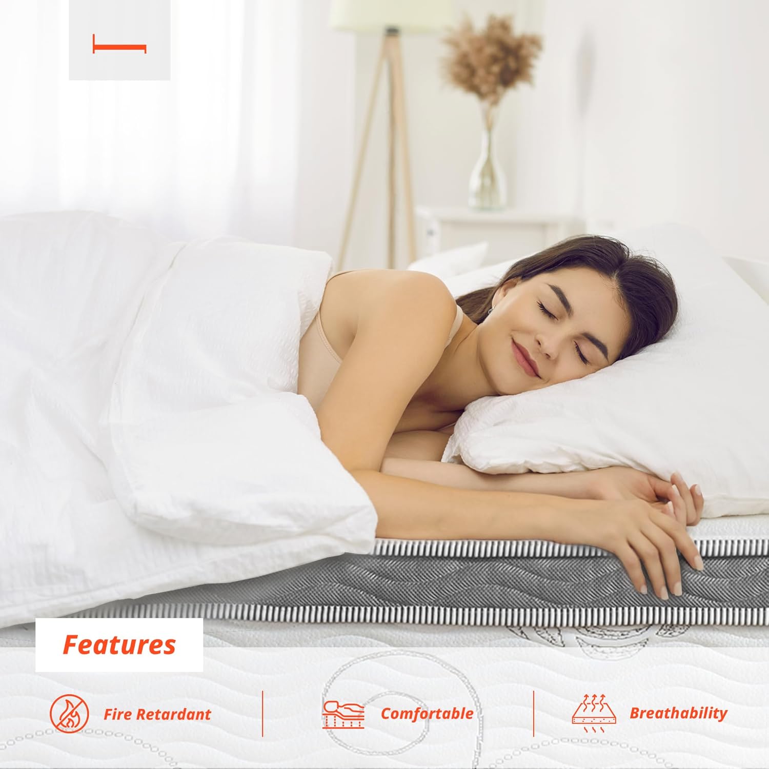 PrimaSleep Full Mattress, 13 Inch Hybrid Mattress, Gel Infused Memory Foam, Pocket Spring for Support and Pressure Relief, CertiPUR-US Certified, Bed-in-a-Box, Firm, Full Size · v2