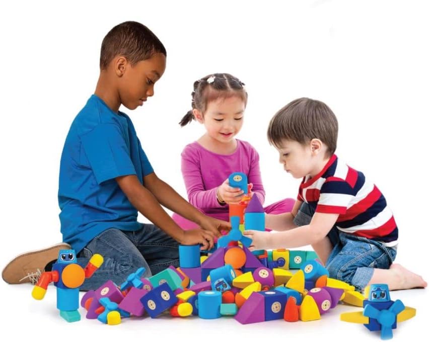 Magnetic Foam Blocks – STEM Preschool Toys for Children, Toddlers, Boys and Girls, The Ultimate Bath Toy – 50 Piece Set, Bath Building Blocks, Engineering Toys for Kids 3-6 · v2