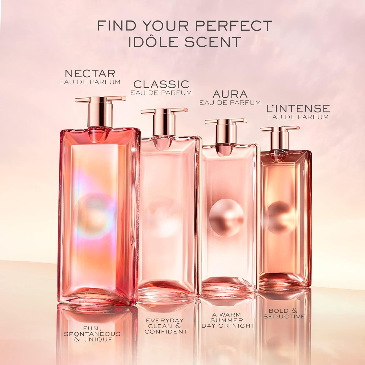 عطر لانكوم ايدول او دو برفيوم - عطر يدوم طويلاً بنفحات من البرغموت والياسمين والفانيليا - عطر نسائي منعش وزهري - 3.4 أونصة سائلة