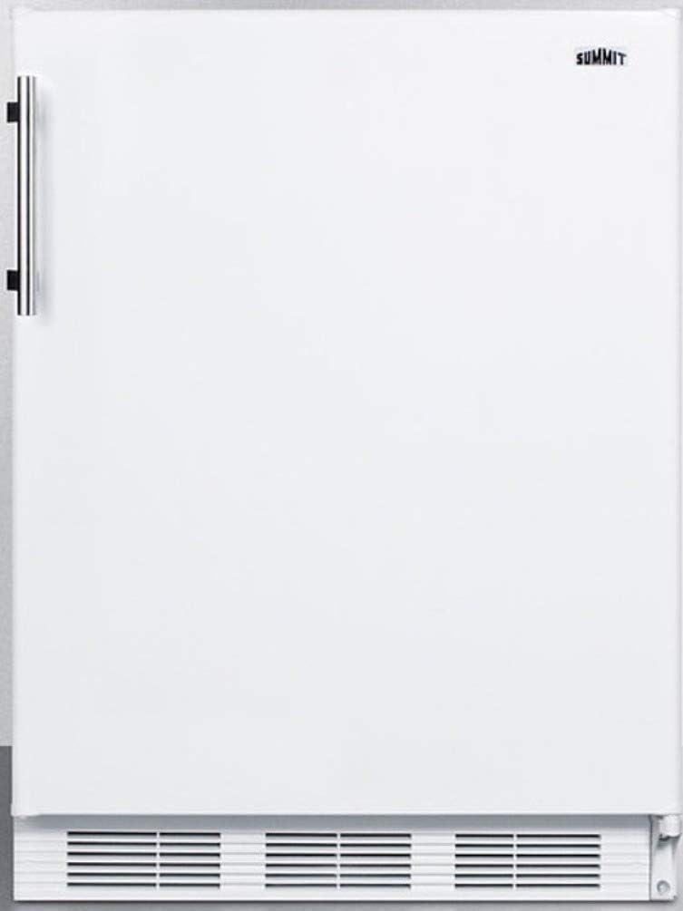 Summit Appliance FF61WBI Built-in Undercounter All-refrigerator for Residential Use with Automatic Defrost, Adjustable Glass Shelves, Interior Light, Adjustable Thermostat and White Exterior