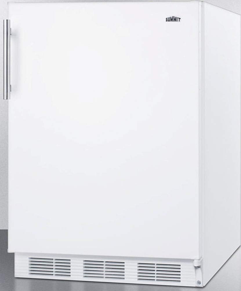 Summit Appliance FF61WADA ADA Compliant Freestanding Residential Counter Height 24 Wide All-Refrigerator with Automatic Defrost Operation, Adjustable Thermostat and White Exterior