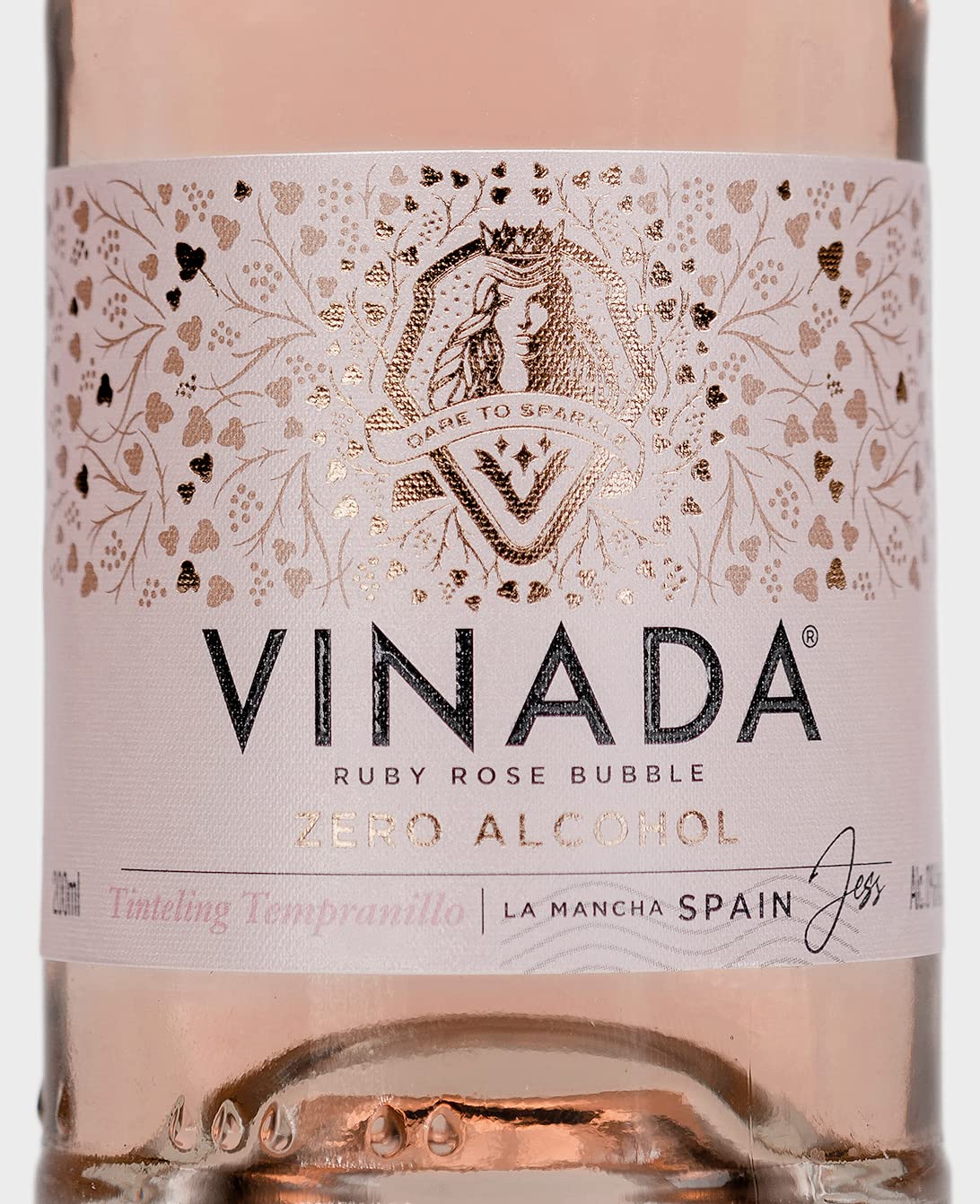VINADA - Sparkling Rosé Mini - Zero Alcohol Wine - 200 ml (6 Glass Bottles)