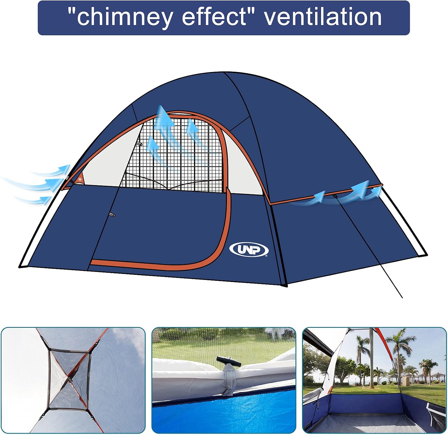 Camping Tent 2 Person, Waterproof Windproof Tent with Rainfly Easy Set up-Portable Dome Tents for Camping… · v2