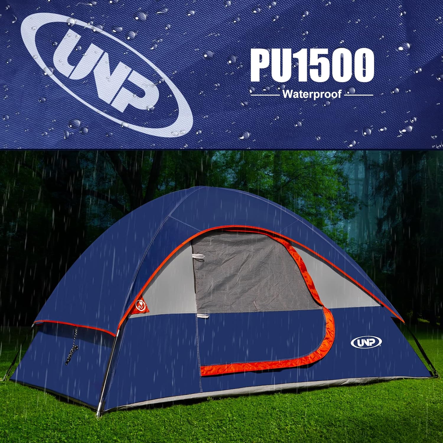 Camping Tent 2 Person, Waterproof Windproof Tent with Rainfly Easy Set up-Portable Dome Tents for Camping… · v2