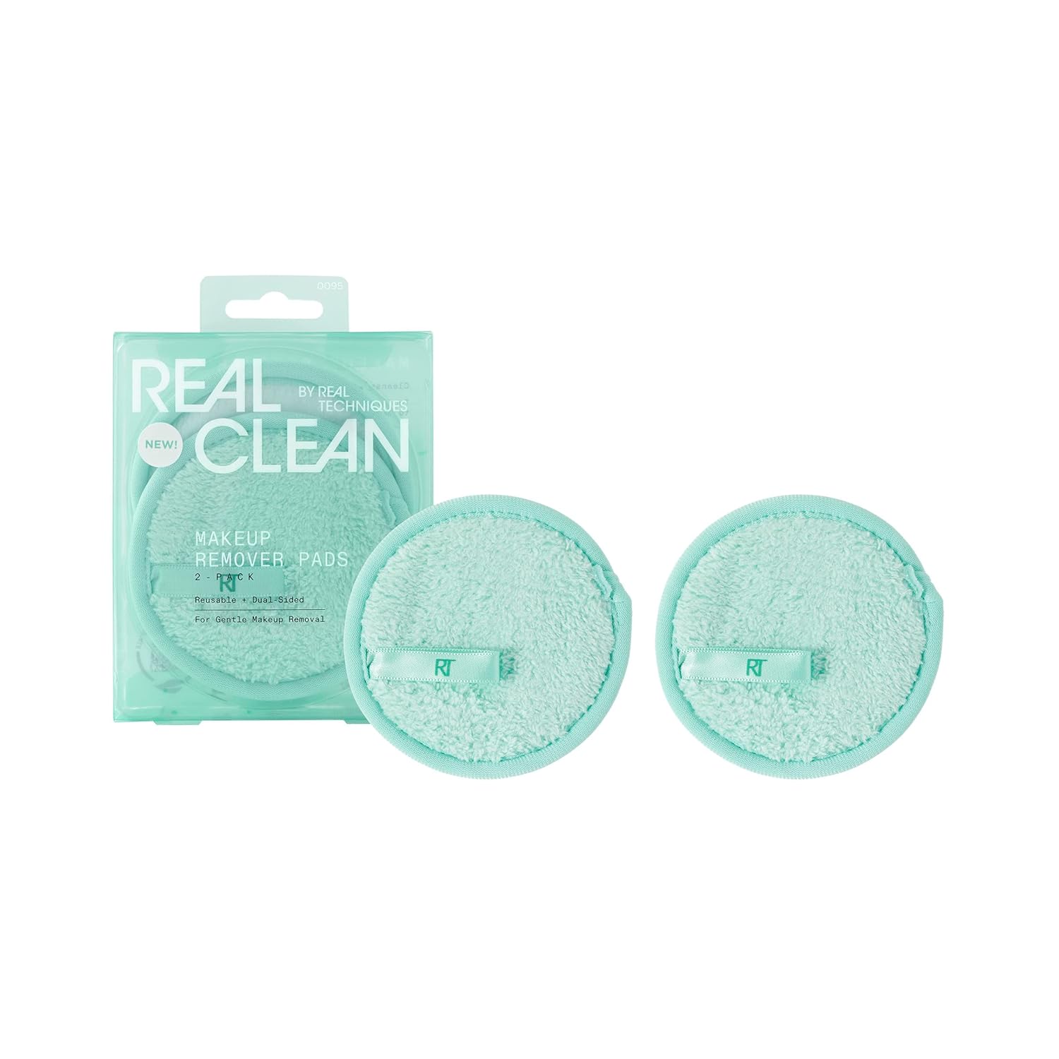 Real Techniques Real Clean Makeup Remover Pads, Reusable Makeup-Removing Rounds, Dual-Sided for Toner, Essence, Eye  Face Makeup Removal, for All Skin Types, Packaging May Vary, 2 Count