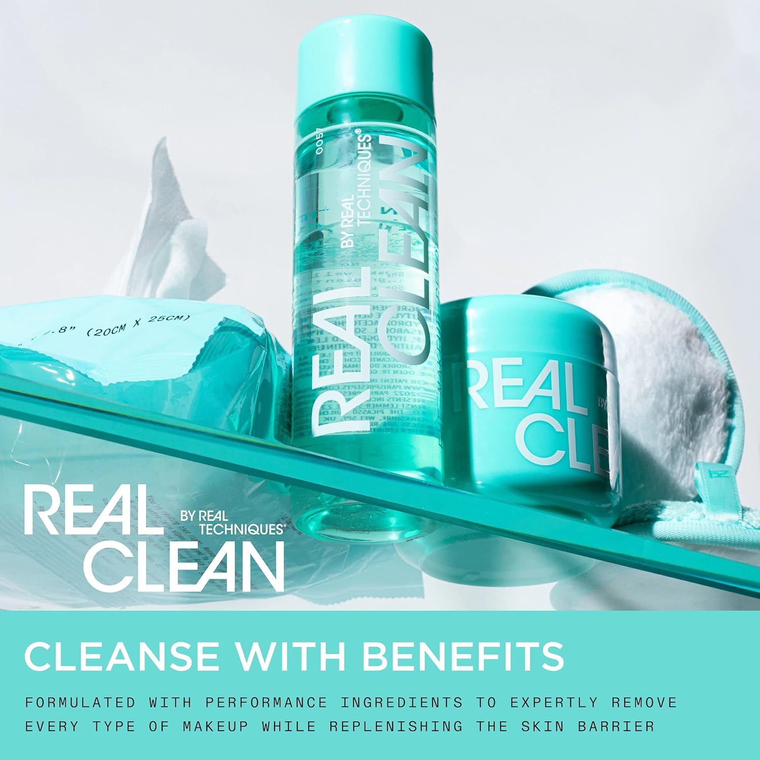 Real Techniques Real Clean Makeup Remover Pads, Reusable Makeup-Removing Rounds, Dual-Sided for Toner, Essence, Eye  Face Makeup Removal, for All Skin Types, Packaging May Vary, 2 Count · v2