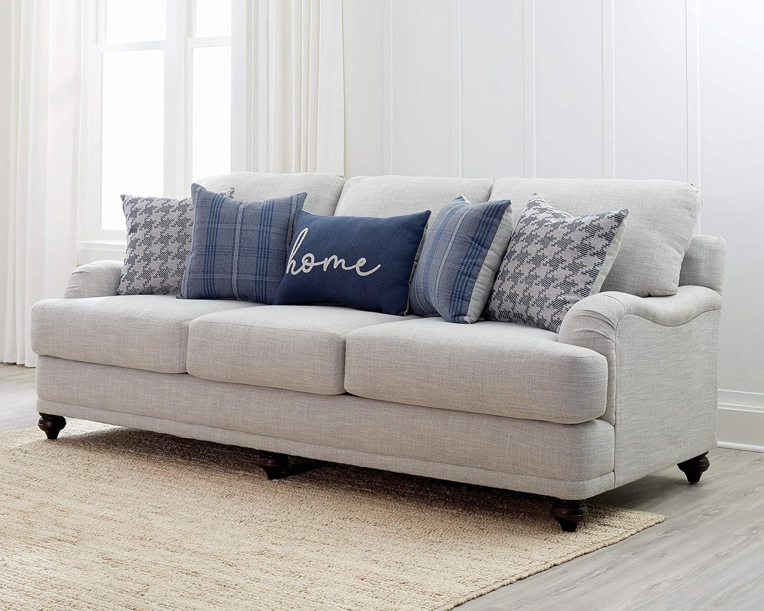 Coaster Furniture Gwen Recessed Arm Light Grey Sofas 511091 · v2