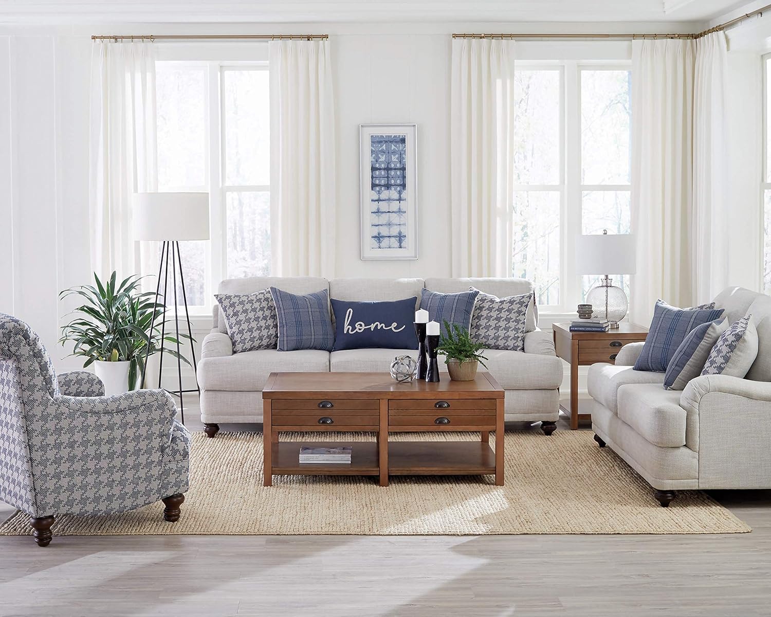 Coaster Furniture Gwen Recessed Arm Light Grey Sofas 511091 · v2