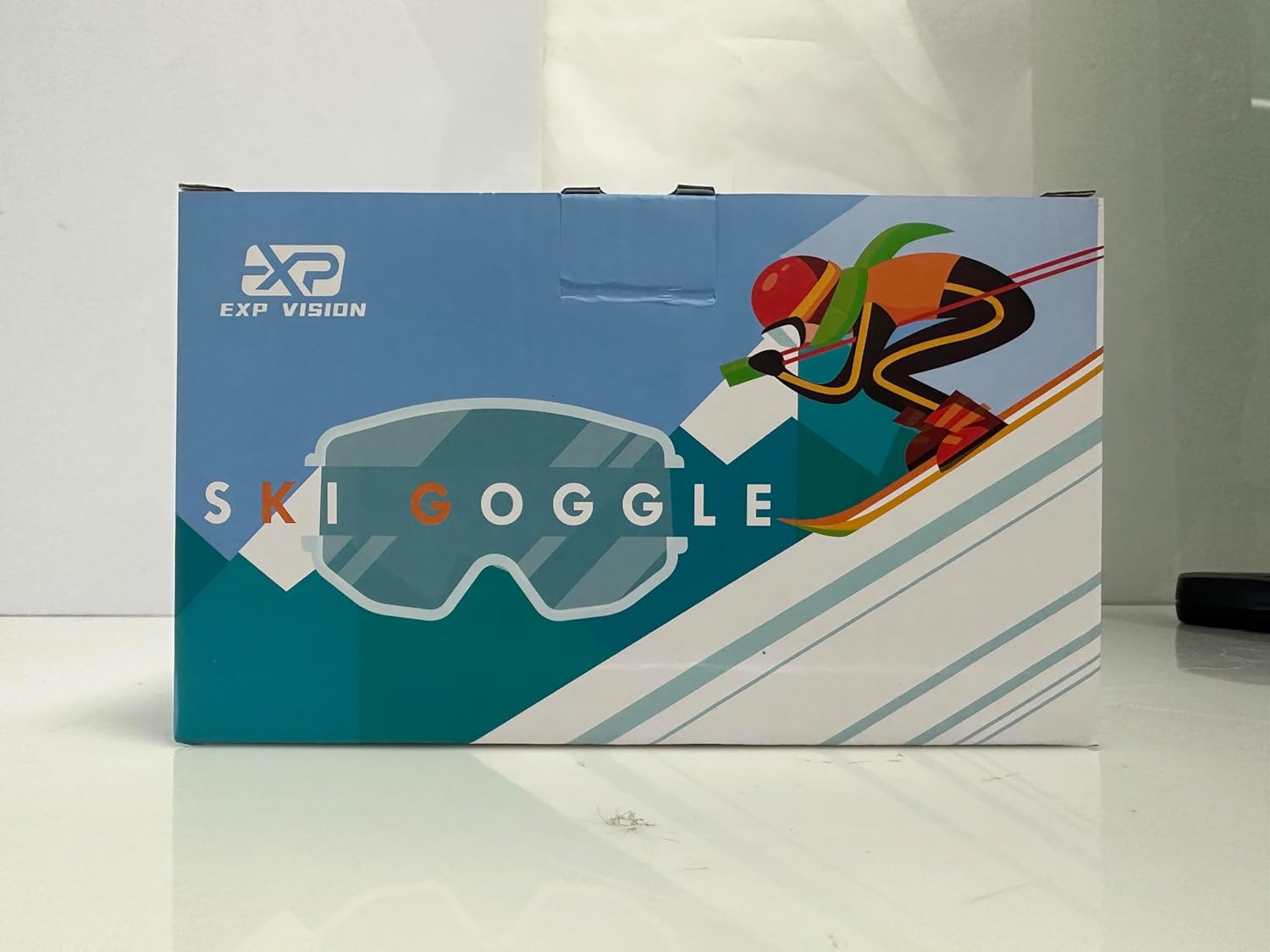 EXP VISION Ski-/Snowboardbrille für Herren und Damen, OTG Schneebrille, Antibeschlagschutz, UV-Schutz