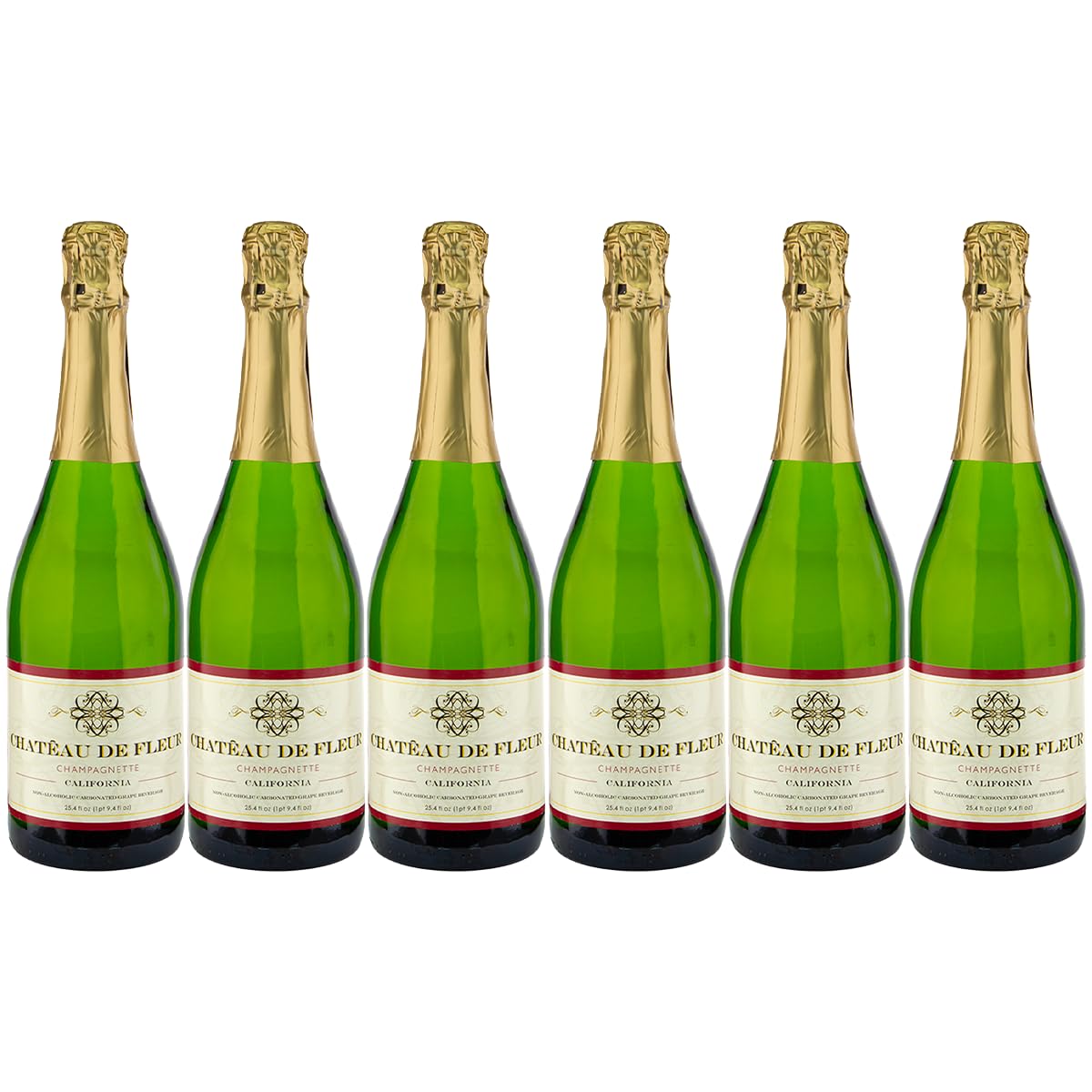 Chateau De Fleur Sekt, Champagner, Champagner, Champagner mit Chromacast-Telefongriff, Rezepte für saisonale Weinpaarungen, 6er-Pack