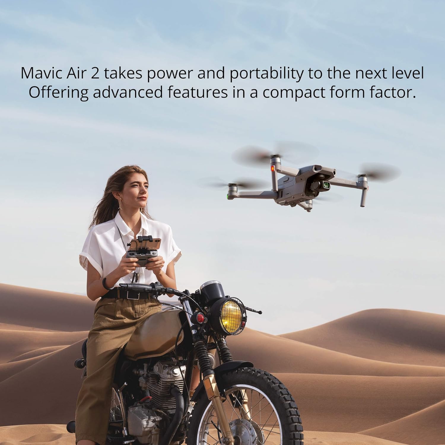 DJI Mavic Air 2 Fly More Combo con DJI Smart Controller - Drone Quadricottero UAV con fotocamera da 48 MP Video 4K Video 1/2" Sensore CMOS Gimbal a 3 assi Tempo di volo 34 minuti ActiveTrack 3.0, grigio