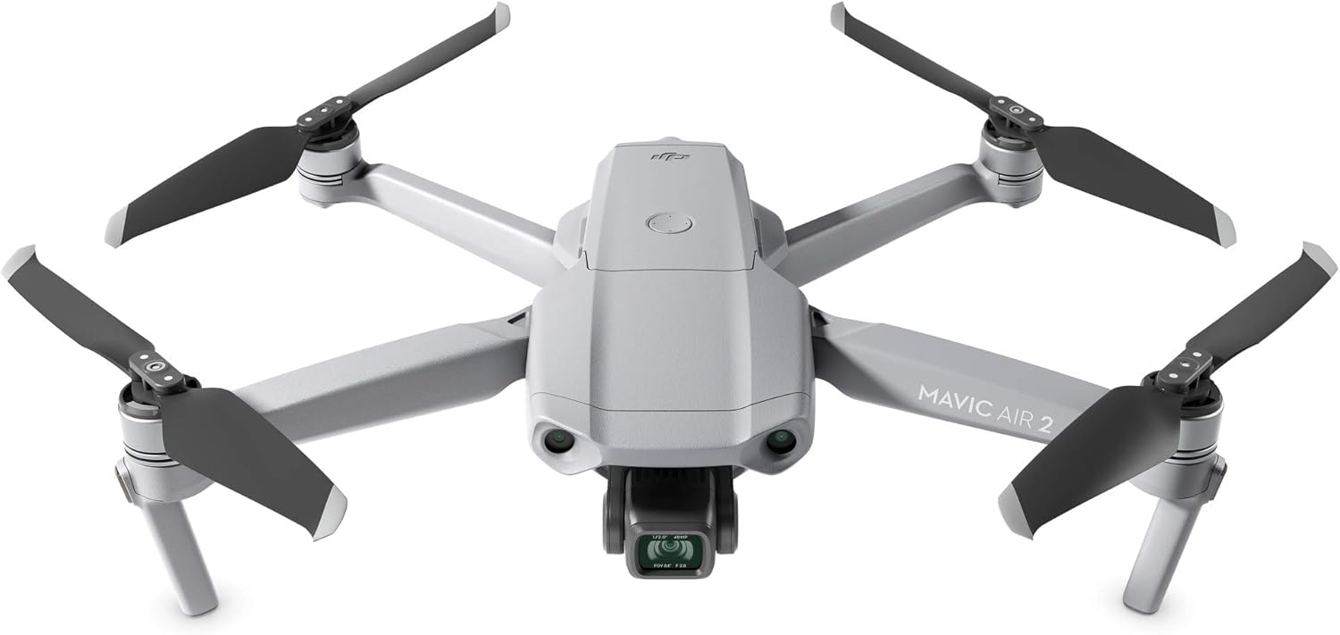 DJI Mavic Air 2 Fly More Combo con DJI Smart Controller - Drone Quadricottero UAV con fotocamera da 48 MP Video 4K Video 1/2" Sensore CMOS Gimbal a 3 assi Tempo di volo 34 minuti ActiveTrack 3.0, grigio