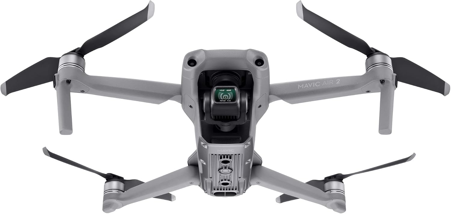 DJI Mavic Air 2 Fly More Combo con DJI Smart Controller - Drone Quadricottero UAV con fotocamera da 48 MP Video 4K Video 1/2" Sensore CMOS Gimbal a 3 assi Tempo di volo 34 minuti ActiveTrack 3.0, grigio