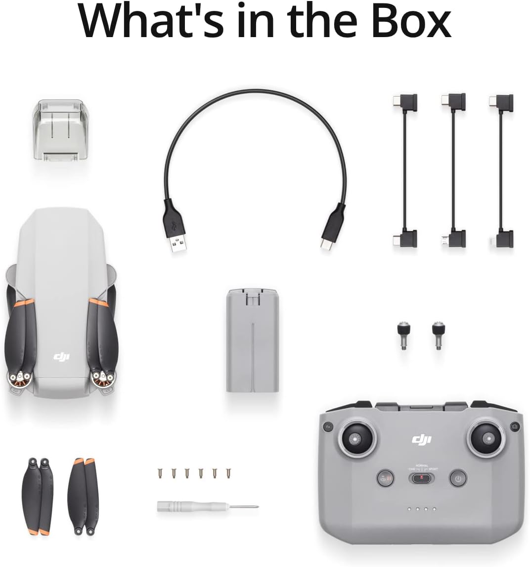 DJI Mini 2 — Quadricottero drone ultraleggero e pieghevole, giunto cardanico a 3 assi con fotocamera 4K, foto da 12 MP, 31 minuti di volo, trasmissione video HD OcuSync 2.0 10 km, QuickShots Grey