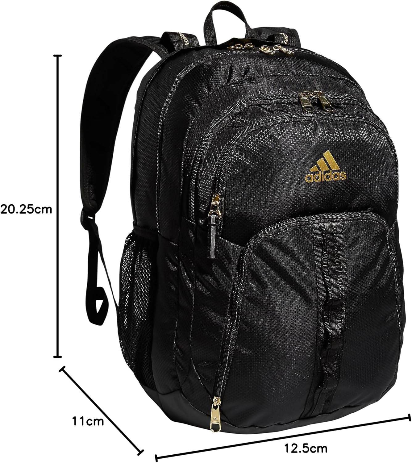 กระเป๋าเป้ adidas Unisex Prime 6 สีดำ/ทองเมทัลลิก ขนาดเดียว