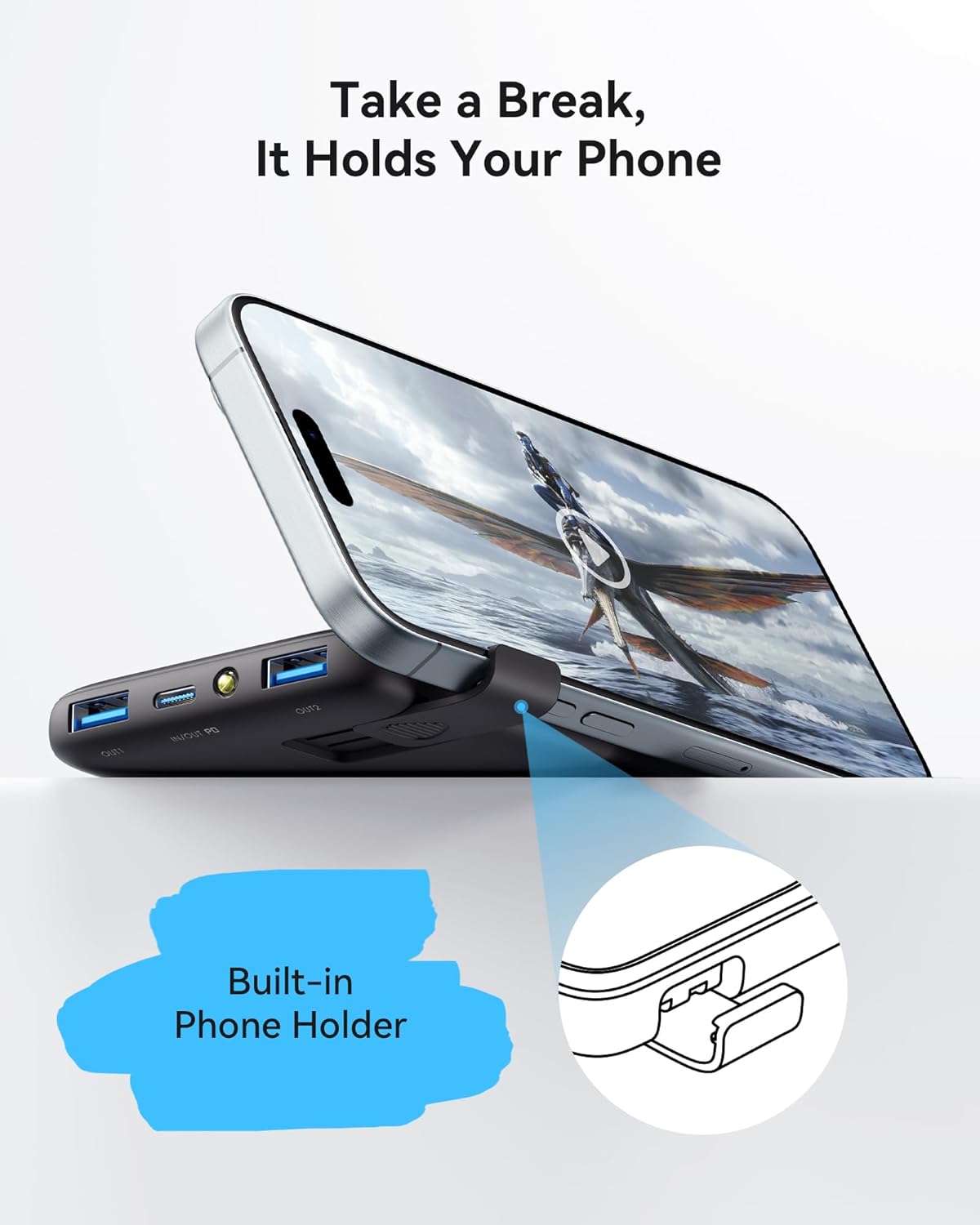 Chargeur portable INIU, batterie externe USB C 10 000 mAh à chargement rapide, entrée/sortie USB C, 22,5 W, batterie PD3.0 QC4, chargeur de téléphone portable pour iPhone 16 15 14 13 12 Pro Samsung S22 S21 Google AirPods iPad