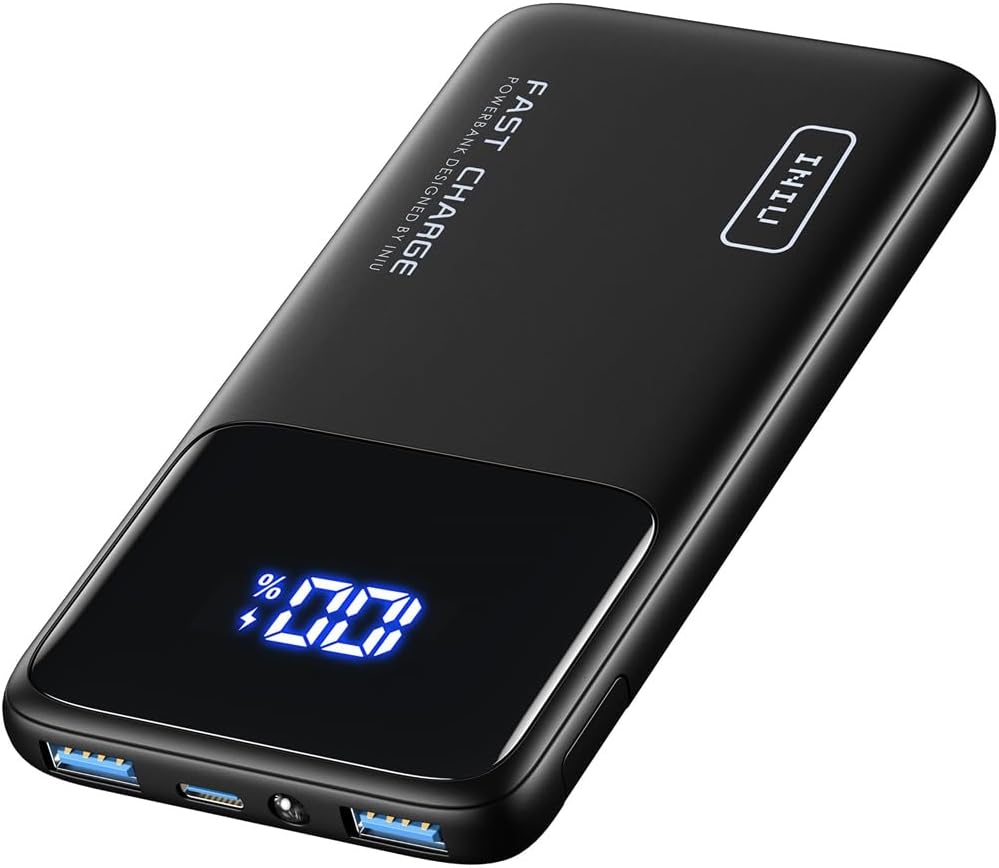 Chargeur portable INIU, batterie externe USB C 10 000 mAh à chargement rapide, entrée/sortie USB C, 22,5 W, batterie PD3.0 QC4, chargeur de téléphone portable pour iPhone 16 15 14 13 12 Pro Samsung S22 S21 Google AirPods iPad