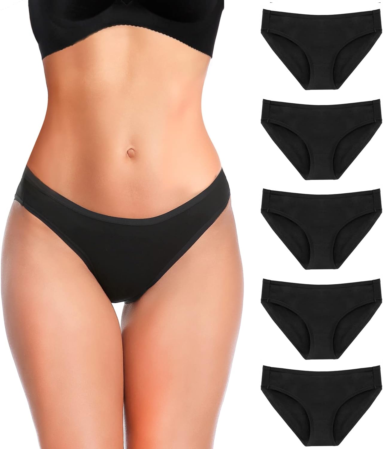 YADIFEN 5'li Pamuklu Kadın İç Giyim Hipster Külot Düşük Külot Bikini İç Giyim