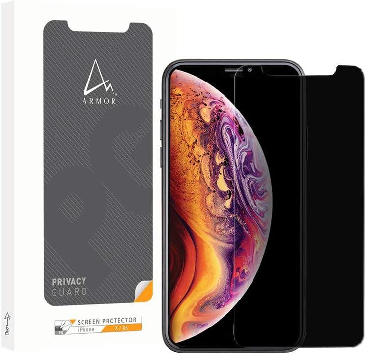 ARMOR Flexible Glass Screen Protector for iPhone 11 Pro/XS/X, Privacy Guard with Anti-Glare